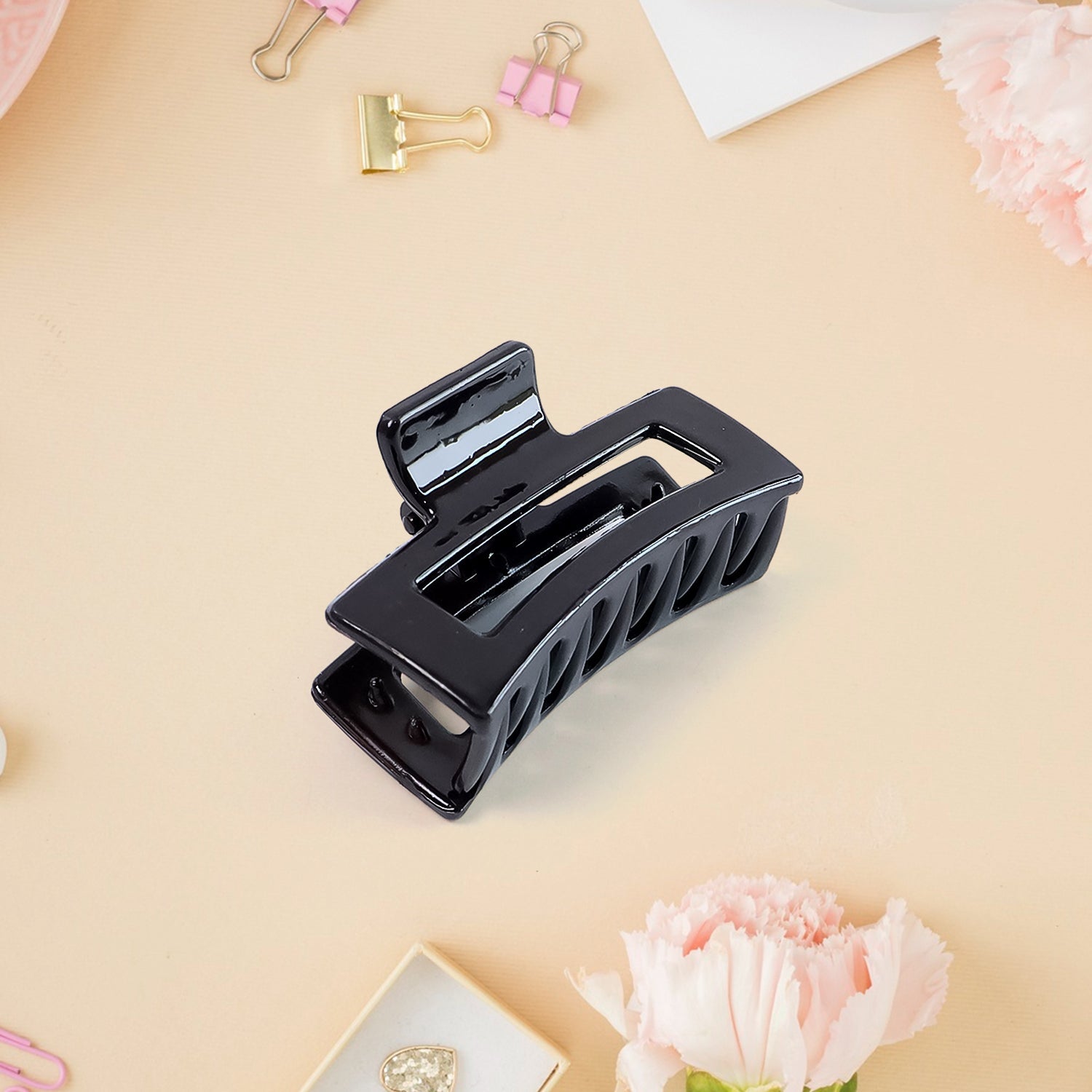 Matte Finish Rectangle Hair Claw Clip for Women and Girls – Assorted Color Pack – 1 Pc Matte Finish Rectangle Hair Claw Clip for Women and Girls – Assorted Color Pack – 1 Pc